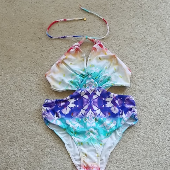 6 Shore Road by Pooja floral Monokini Sz Small NEW - Picture 3 of 6